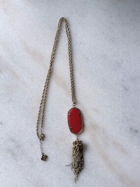Kendra Scott Rayne Tassel Necklace - red